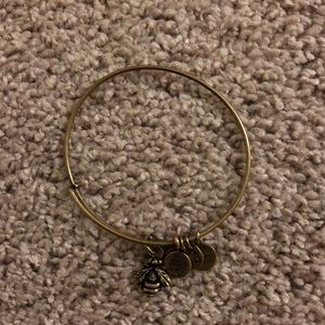Gold Alex and Ani bumblebee bracelet